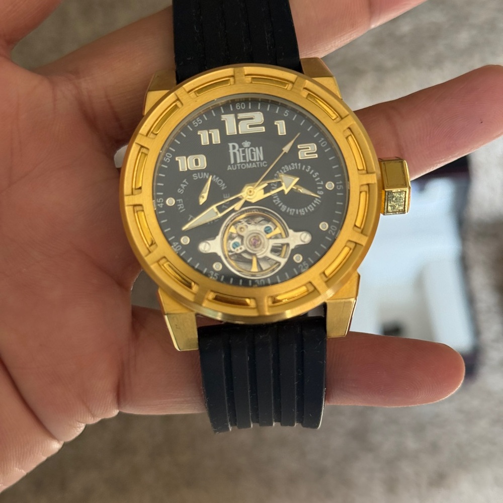 Reign Gold and Black Automatic Watch men’s watch